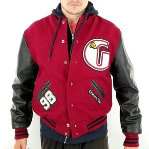 Vintage Dehen Wool Leather Crimson Tide Glencoe HS Varsity Letterman Jacket M